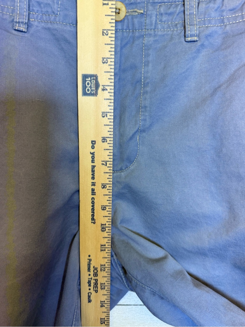 Tommy Bahama Slate Blue Flat-Front Men's Shorts Cotton Linen Blend Size Large - Picture 8 of 9